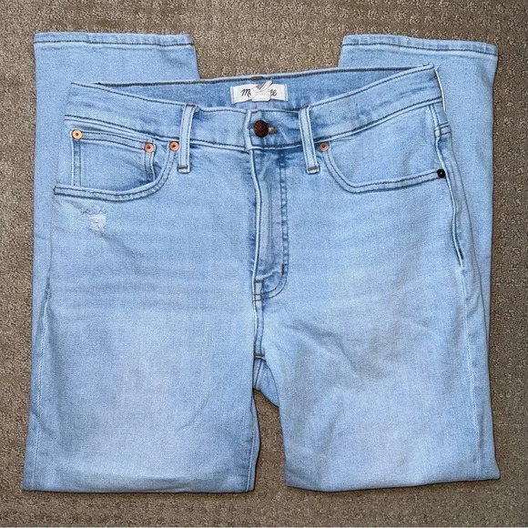 Madewell Mid-Rise Classic Straight Jeans in Wellingford Wash women’s size 28 - Picture 4 of 9